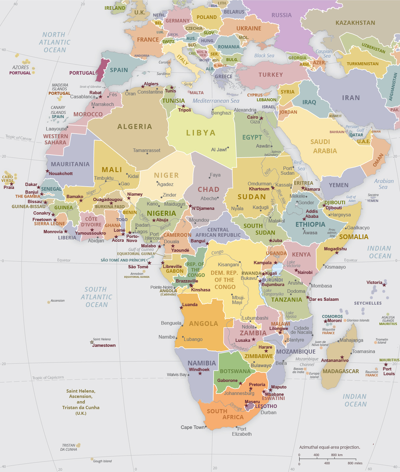 Map Africa political