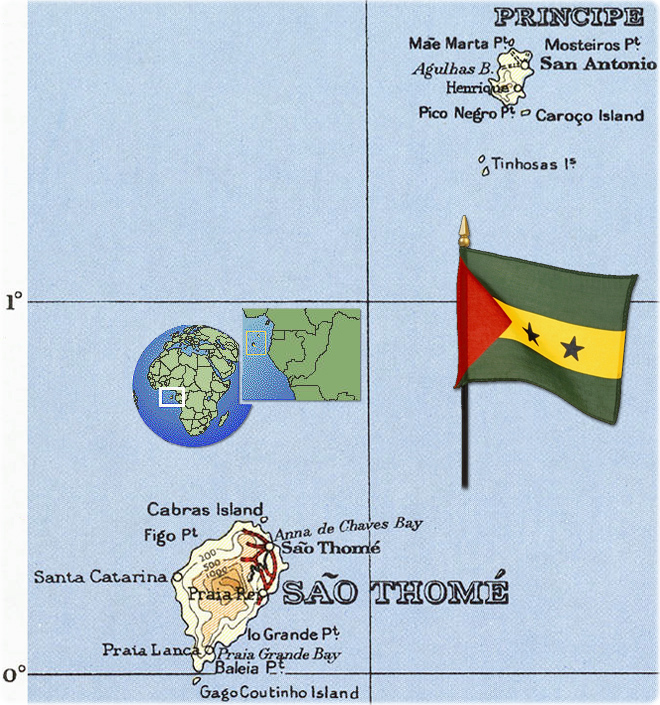 Map São Thomé and Príncipe