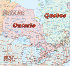 Ontario map