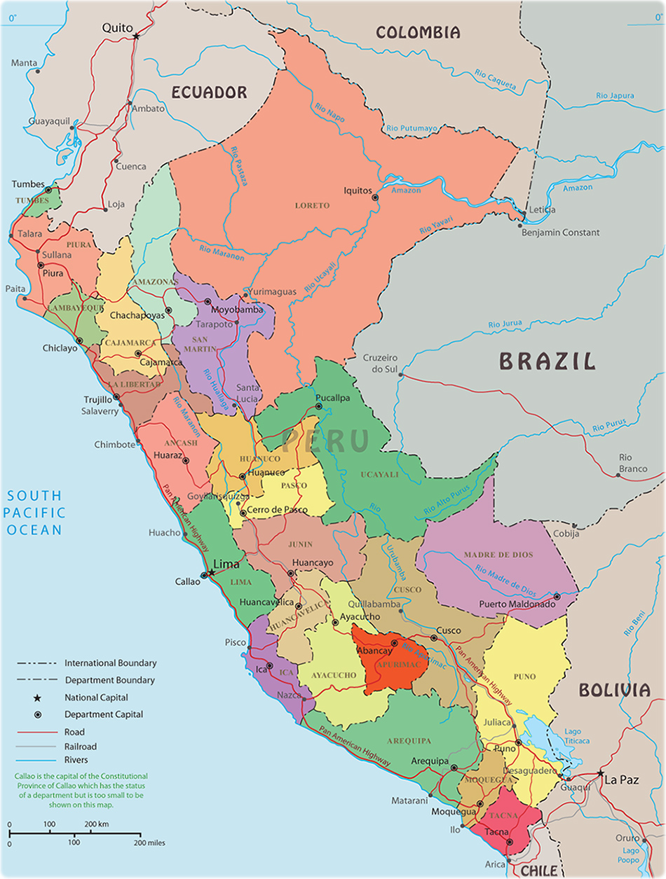 Political Map Peru
