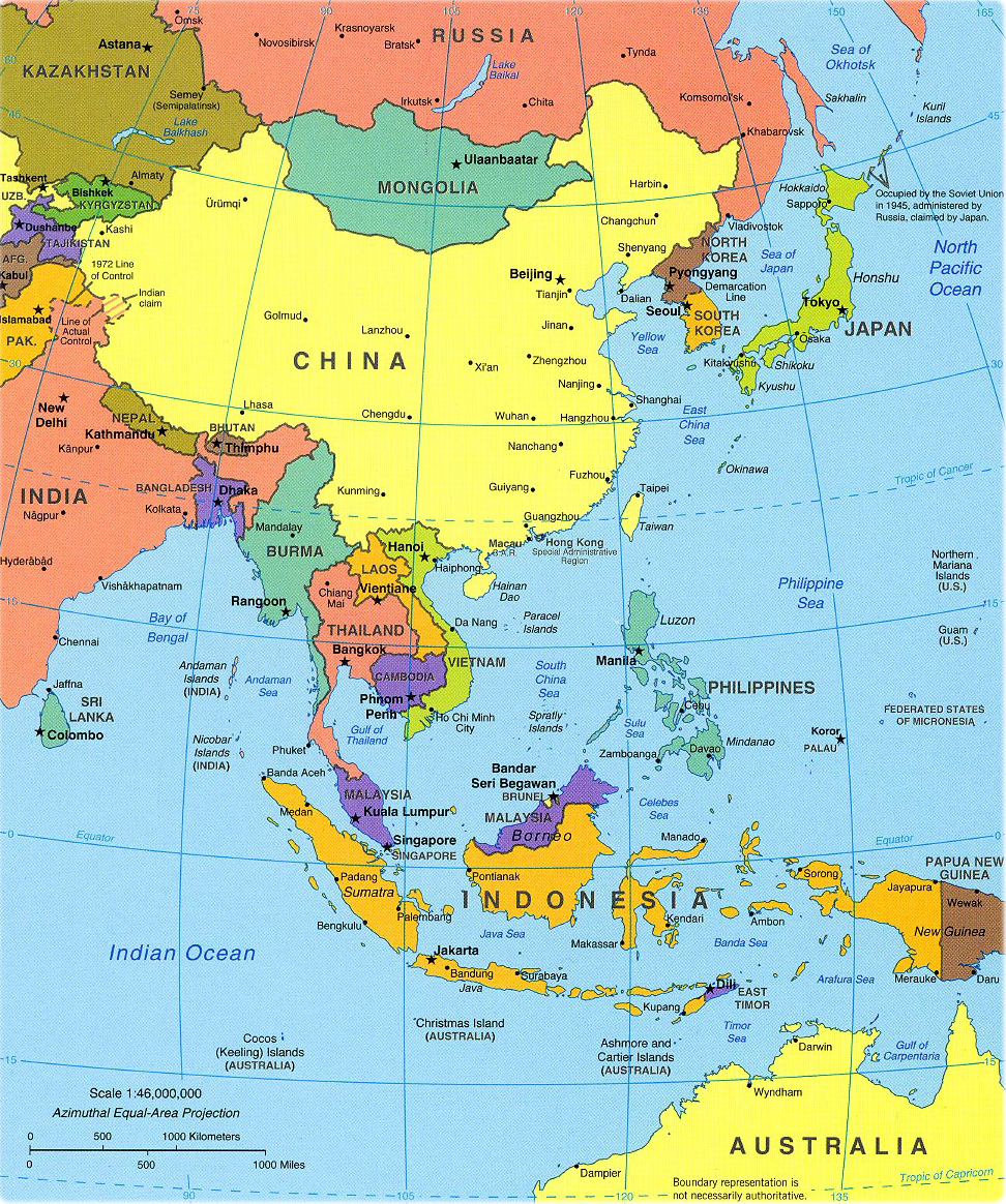 Southeast Asia Political Map