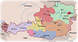 Political map Austria