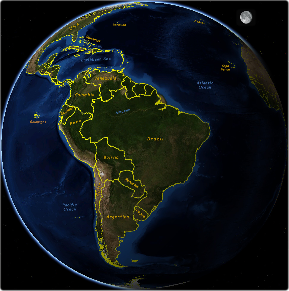 South America Globe